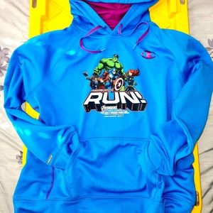 2014 Run Disney Avengers Marvel Hoodie Inaugural 1/2 Marathon XL Champion